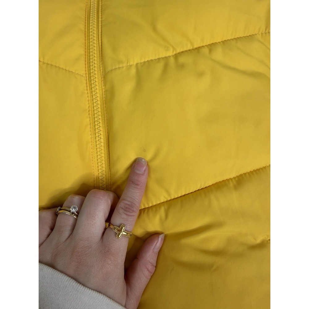 Abercrombie & Fitch Quilted Puffer Jacket Women's Size Medium Yellow - Picture 3 of 10